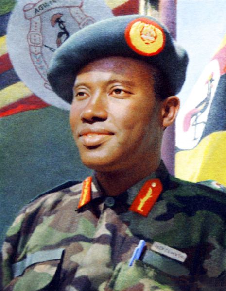 2008年赠送给乌干达国防部部长的肖像刺绣作品